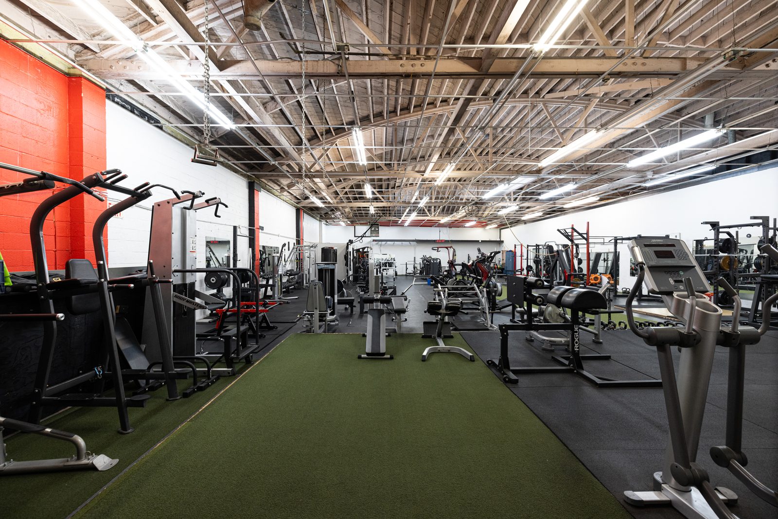 Wide angle view of the full training floor